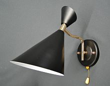 Бра однорожковое Лофт Мелодия Света  Е27 Черный картинка 